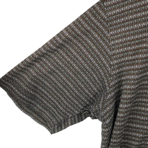 Arnold Palmer Casual Mens Striped Polo Shirt Size XL 100% Cotton Brown - Picture 3 of 5